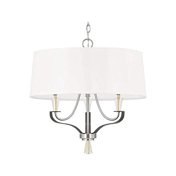 Progress Lighting P400150-009 Nealy Collection Three-Light Chandelier, Brus