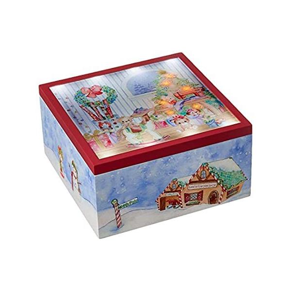 Precious Moments Santa's Workshop 6s[X ƕ LED CgAbv  ؐ{bNX 191106 ~[WJ