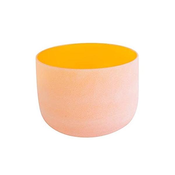 432Hz Perfect Pitch D Note Sacral Chakra Orange Frosted Quartz Crystal Sing