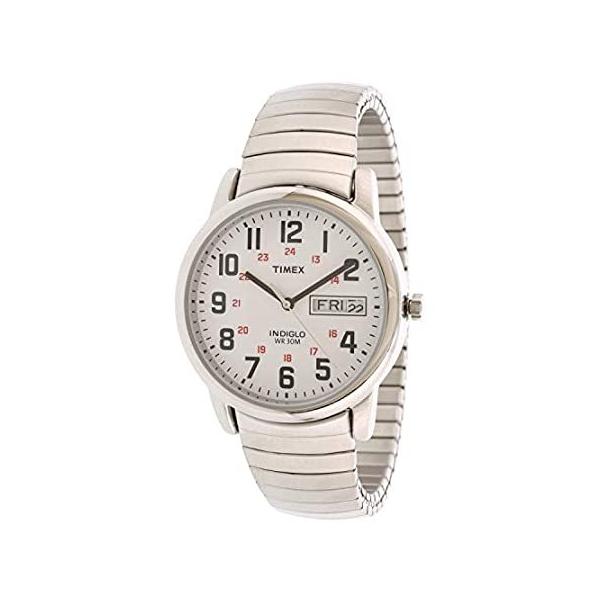 rv Timex Men's Easy Reader T2N091 Silver Stainless-Steel Quartz Fashion Watch sAi