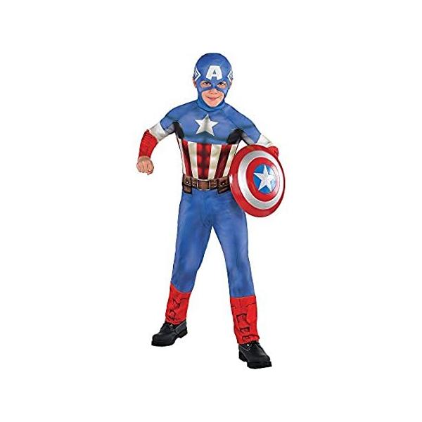 Costumes USA Captain America Halloween Costume Classic for Boys, Medium (8-