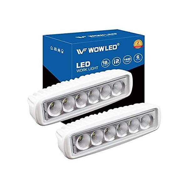 WFPOWER Boat Light 2 Pack, LED Marine Spotlights Waterproof, 6 inch Deck Do
