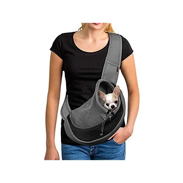 YUDODO Reflective Pet Dog Sling Carrier Breathable Mesh Travel Safe Sling B sAi