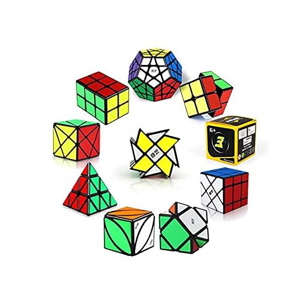 Roxenda Speed Cubes, [10 Pack] Speed Cube Set - 2x2x2 3x3x3 2x2x3 Mirror Ax ���s�A���i