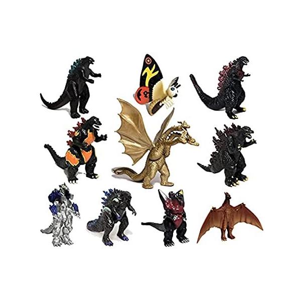EZFun Set of 10 Godzilla Toys with Carry Bag, Movable Joint Action Figures  sAi