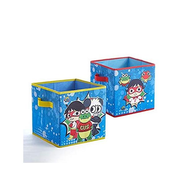 Idea Nuova Ryan's World Set of 2 Durable Storage Cubes with Handles ���s�A���i