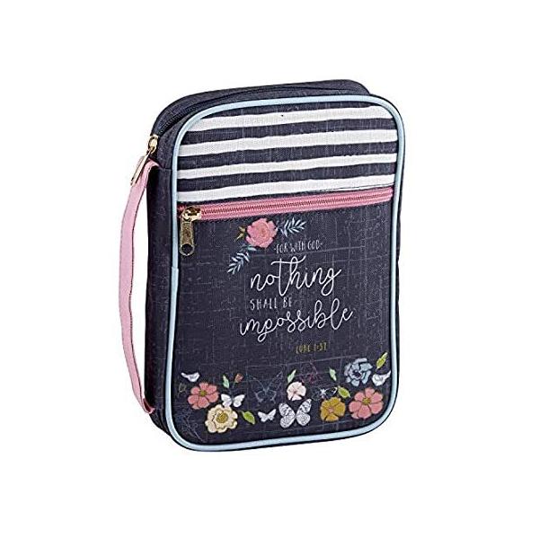 Creative Brands Prayerful Wings Canvas Bible Cover, 7 x 10-Inch, Nothing Im