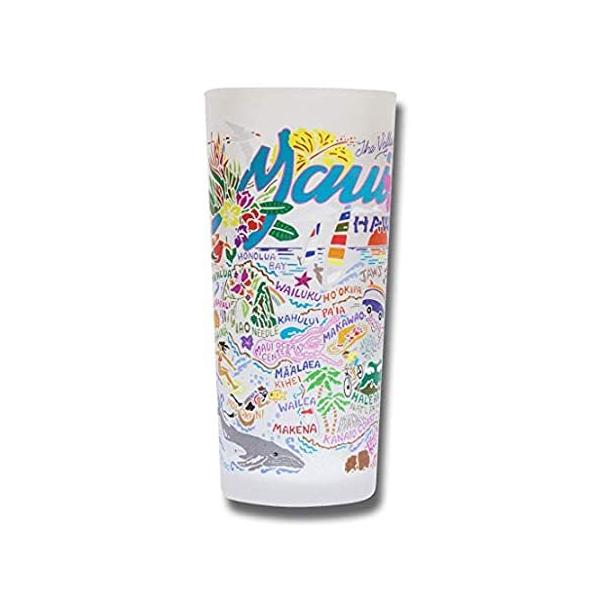catstudio Maui Drinking Glass | Geography Inspired Artwork Printed on a Fro