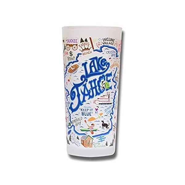 catstudio Lake Tahoe Drinking Glass | Geography Inspired Artwork Printed on
