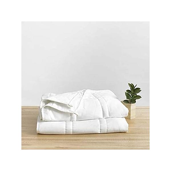 Soft 25lb Weighted Blanket, Heavy Cotton Quilted Blanket from Baloo in Pebb