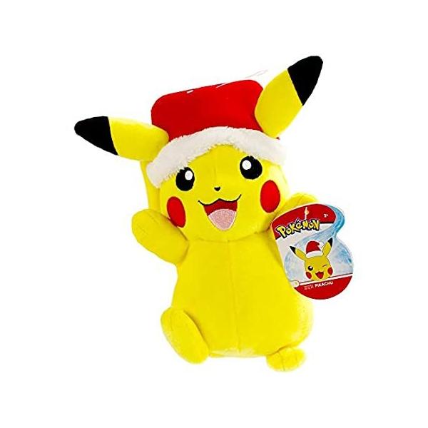 Pokemon Pikachu Holiday Seasonal Plush, 8-Inch Plush Toy, Includes Santa Ha ���s�A���i