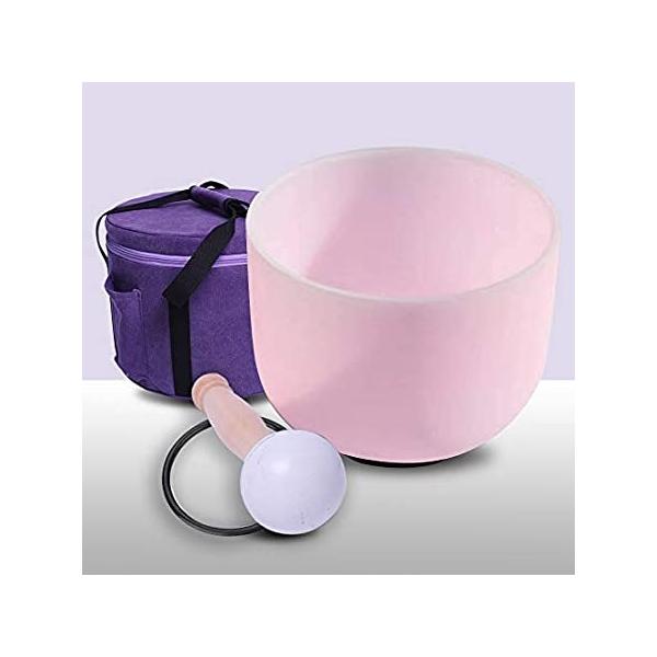 ENERGYSOUND 432Hz Perfect Pitch C Note Root Chakra Pink Colored Frosted Qua