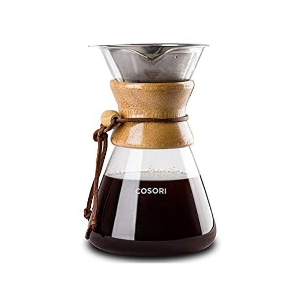 COSORI Pour Over Coffee Maker with Double-layer Stainless Steel Filter, Cof