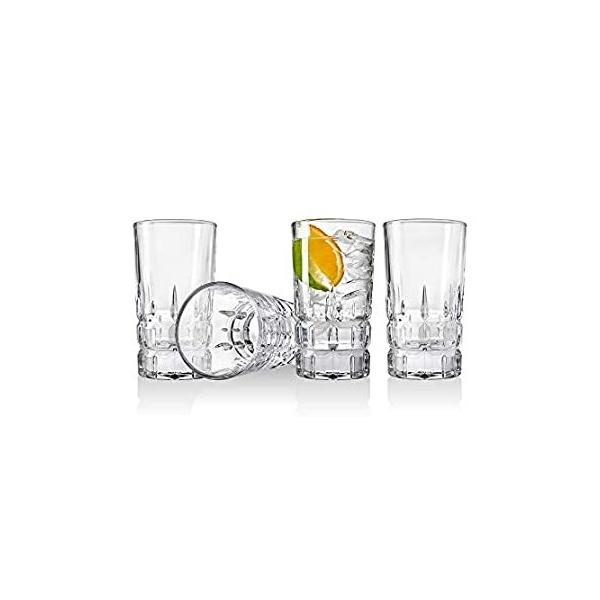 Godinger - Crosby Square Highball Beverage Glass Cup - for Water, Wine, Bee