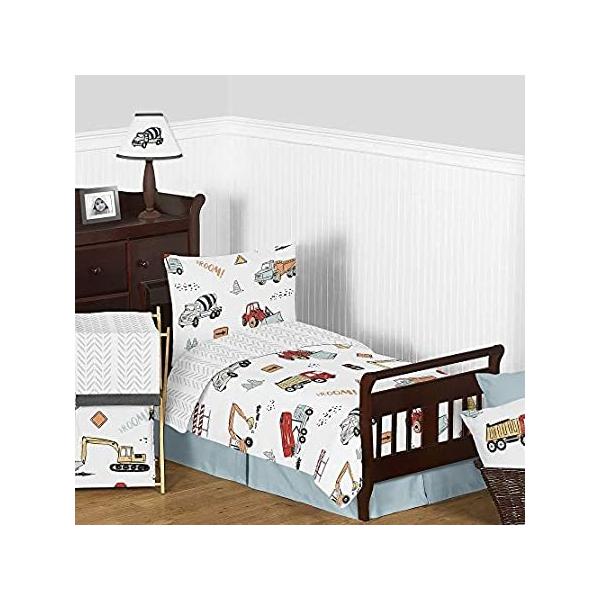 Sweet Jojo Designs Construction Truck Boy Toddler Kid Childrens Comforter B