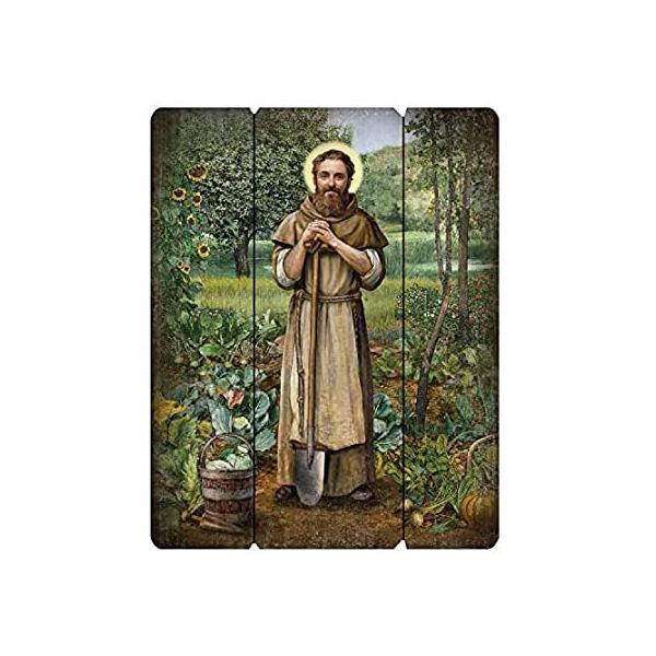 Hail Mary Gifts Inspirational Wood Pallet Sign, Medium, Saint Fiacre ���s�A���i