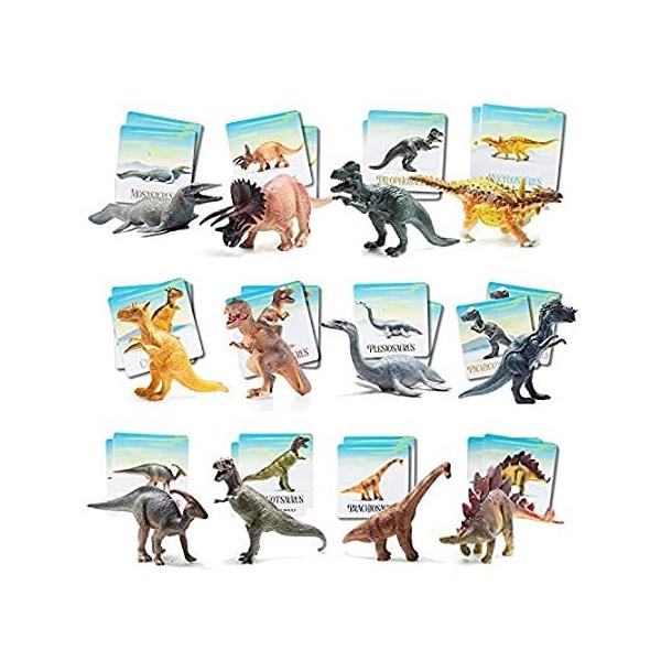 Dinosaurs and Memory Card Game | Montessori Dinosaur Toys for Kids | Combo  ���s�A���i