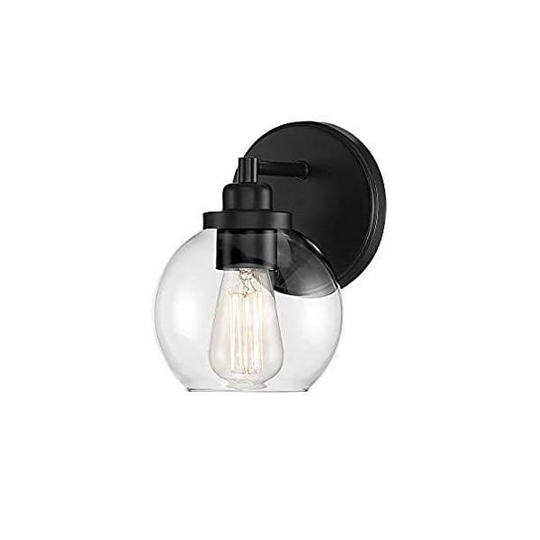Savoy House 9-4050-1-BK Carson Matte Black 1 Light Sconce (6" W x 9"H)