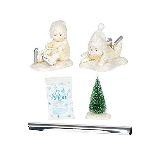 Department 56 Snowbabies Classics Let's Skate Figurine and Accessory Set, 3