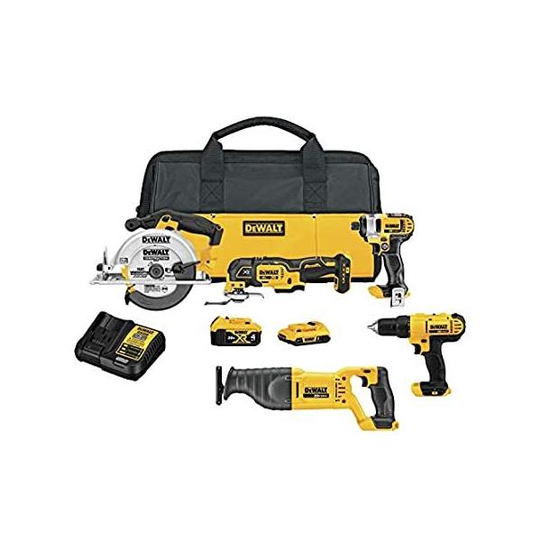 DEWALT 20V MAX Cordless Drill Combo Kit , 5-Tool (DCK551D1M1)