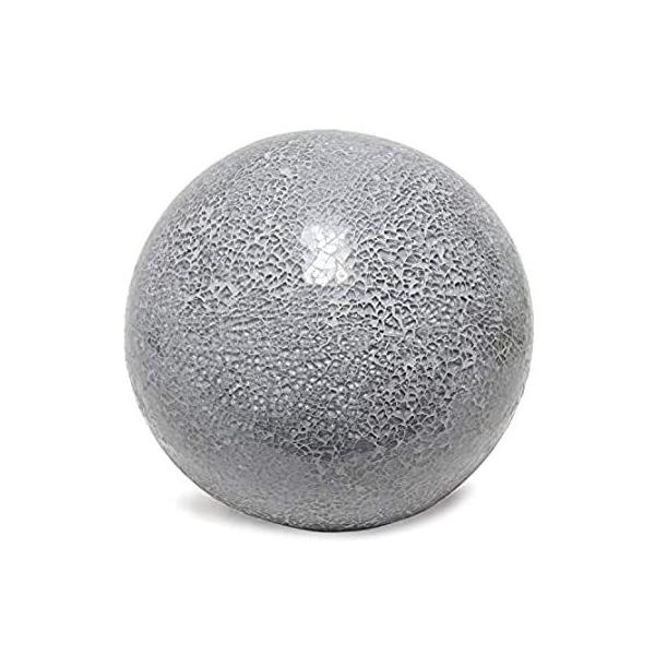 Simple Designs LT3302-GRY Stone Ball Table Lamp, Gray
