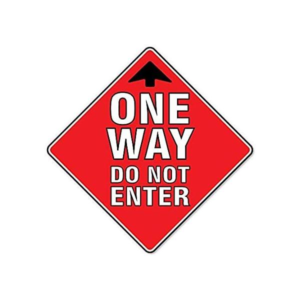 SignMission Coronavirus One Way Do Not Enter Non-Slip Floor Graphic 3 Pack  ���s�A���i