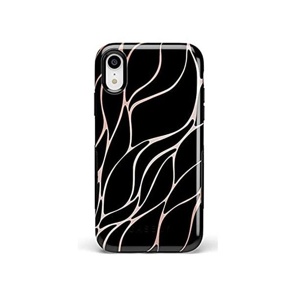Casely iPhone XR Phone Case | Black and Gold Metallic Waves Case | 360 Degr ���s�A���i