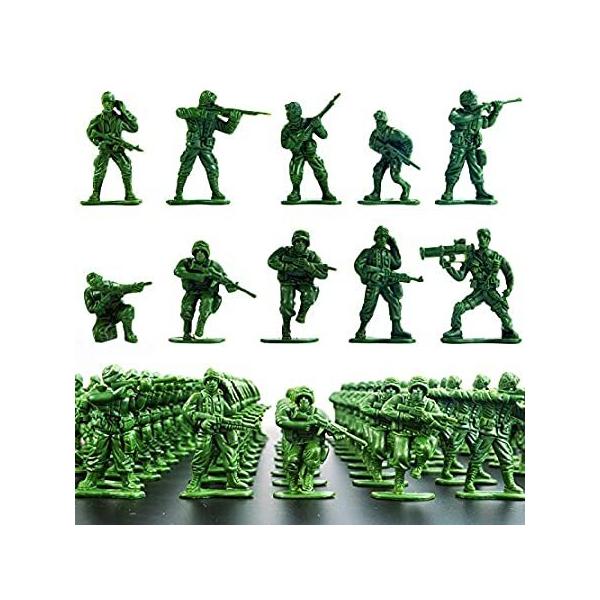 Wankko 2-Inch Plastic Army Men Action Figures, 10 Unique Sculpts, Pack of 1 sAi