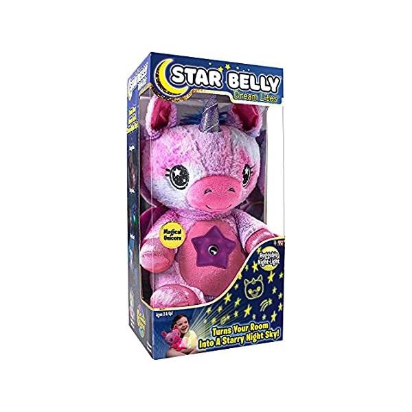 Ontel Star Belly Dream Lites, Stuffed Animal Night Light,&amp;#xA0;Pink and Purple U