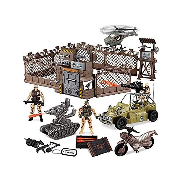 JOYIN Military Base Toys Set Including Military Base, Military Vehicles, Ar ���s�A���i