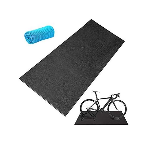 QUWEI Bike Training Mat,Exercise Bike Mat Bicycle Trainer Hardwood Floor Ca