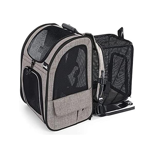 Pecute Pet Carrier Backpack, Dog Carrier Backpack, Expandable with Breathab sAi