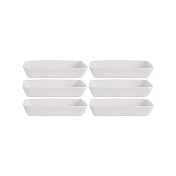 Home Essentials 15243 Fiddle and Fern Rectangle Mini Tapas Plate, Set of 6, ���s�A���i