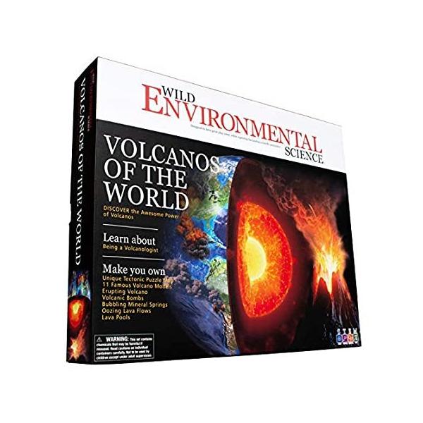 WILD ENVIRONMENTAL SCIENCE Volcanos of The World - Science Kit for Ages 8+