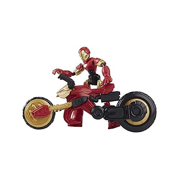 Marvel Bend and Flex, Flex Rider Iron Man Action Figure Toy, 6-Inch Flexibl