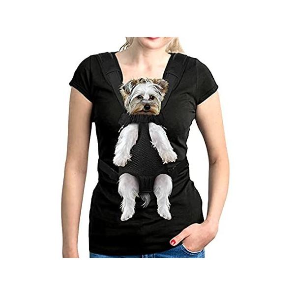 YUDODO Pet Dog Carrier Backpack Adjustable Dog Front Carrier, Legs Out Easy sAi