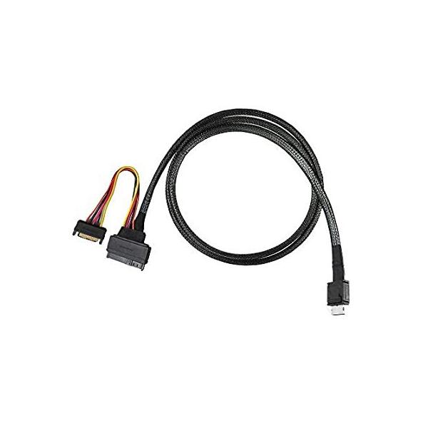 PCIe Gen 4 OCulink (SFF-8611) to U.3 (SFF-8639) Cable 100cm sAi