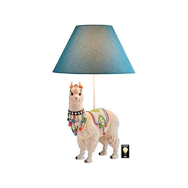 Design Toscano Andes Alpaca of Rainbow Mountain Sculptural Table Lamp, Full