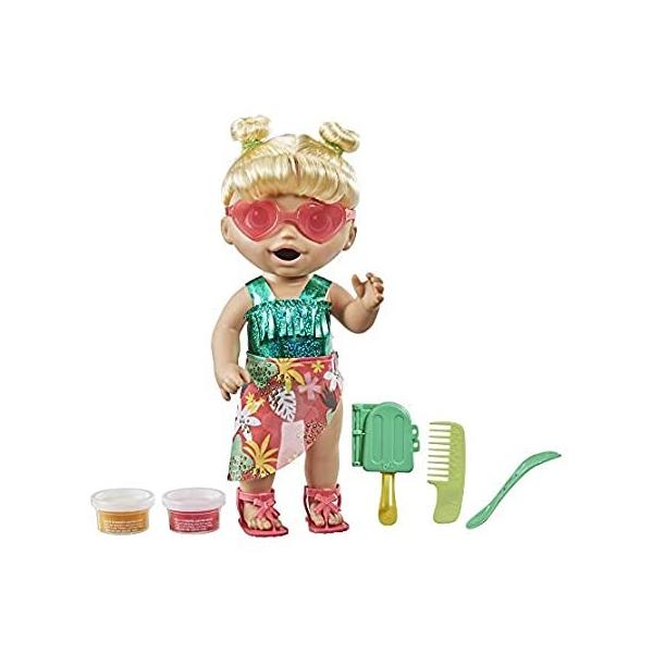 Baby Alive Sunshine Snacks Doll, Eats and Poops, Summer-Themed Waterplay Ba