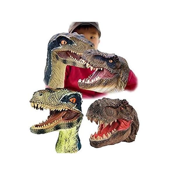 Dinosaur Toys Tyrannosaurus Rex and Blue Velociraptor Hand Puppets Jurassic ���s�A���i
