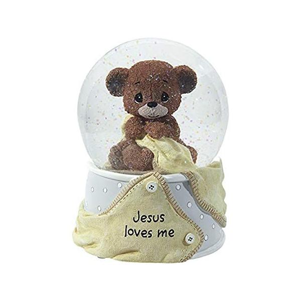 Precious Moments 203108 Jesus Loves Resin/Glass Snow Globe Musical, Multico