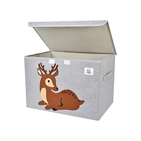 CLCROBD Foldable Large Kids Toy Chest with Flip-Top Lid, Collapsible Fabric sAi