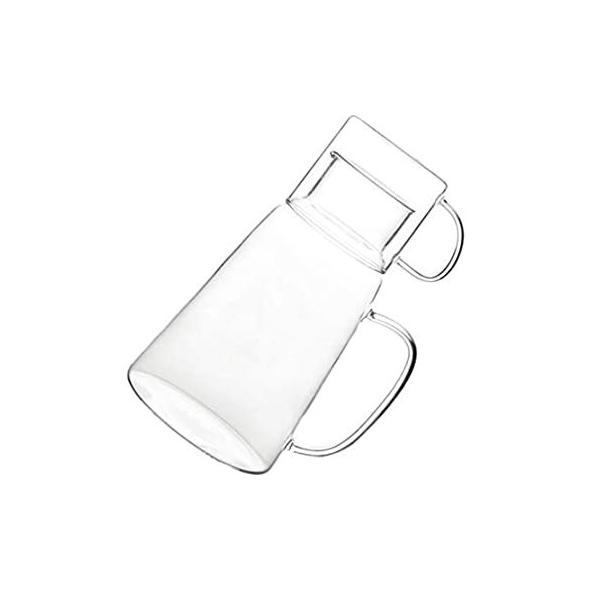 HEMOTON 2pcs Glass Water Pitcher with Cup Glass Tea Kettle Water Jug Bedsid
