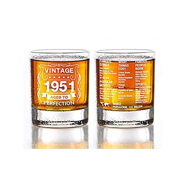 Old Fashioned Glasses-1951-Vintage 1951 Old Time Information 10.25oz Whiske