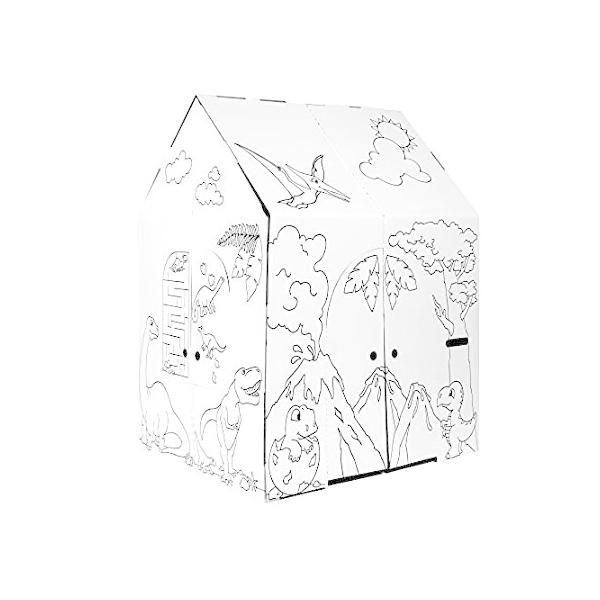 Easy Playhouse Cardboard Dinosaur House - Kids Art &amp; Craft for Indoor &amp; Out ���s�A���i