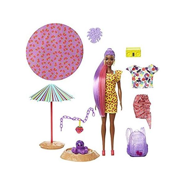 Barbie Color Reveal Foam! Doll &amp; Pet Friend with 25 Surprises: Scented Bubb