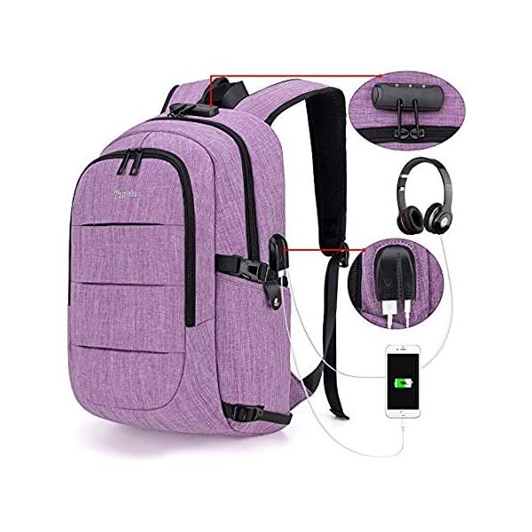 �����b�N Tzowla Business Laptop Backpack Water Resistant Anti-Theft College Backpack