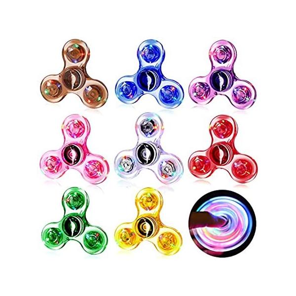 Gigilli Fidget Spinners 8 Pack, LED Light Up Fidget Toys for Kids Adults, G ���s�A���i