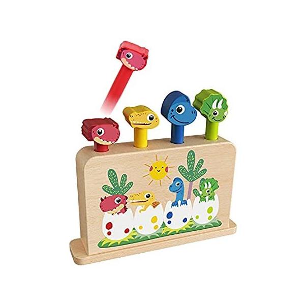 Tacobear Pop Up Toy Wooden Dinosaur Montessori Games Preschool Learning Edu sAi