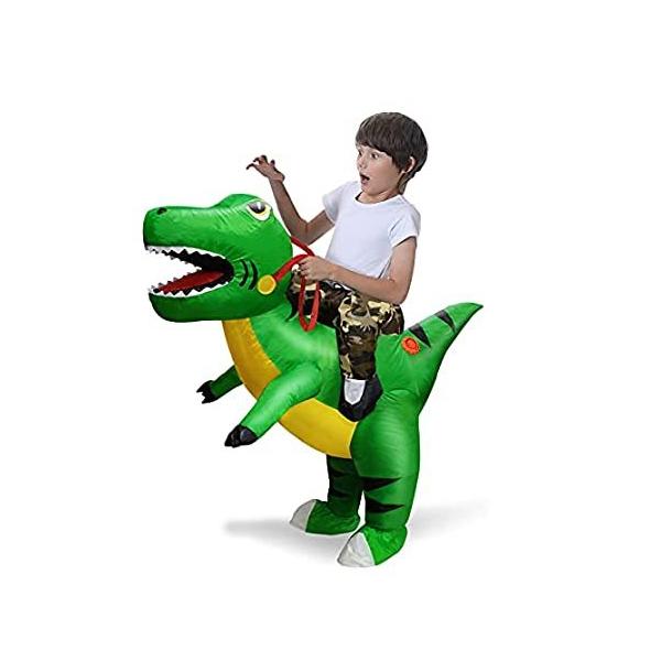 Camlinbo Inflatable Dinosaur Halloween Costume for Kids Toddlers, Ride On T sAi